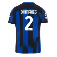 Inter Milan Denzel Dumfries #2 Replika Hemmatröja 2023-24 Kortärmad